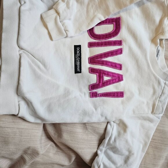 Dolce Gabanna baby girls white sweat top- size 18-24 months - Picture 4 of 7